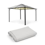 Panthéon Solid Sky Ambient Solar pergola 3x4 m éclairage solaire