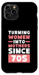 Coque pour iPhone 11 Pro Transformer les femmes en mères depuis 70s fier papa fête des pères