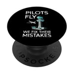 Pilots Fly We Fix Their Mistakes Air Traffic Controller PopSockets Adhesive PopGrip