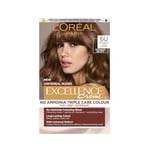 L’Oréal Excellence Permanent Hair Dye Colouring Cream, 100% Grey Coverage, With Pro-Keratin + Ammonia-Free, Universal Nudes, 6U Dark Blonde