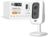 In-8401 2K+ Blanc-Caméra De Surveillance Lan/Wi-Fi Avec Ia (Ai)-Caméra Ip-Wpa3-Wifi 2,4 Et 5 Ghz-Audio-Pir-Capteur Thermique-Vision Nocturne-Led 940Nm-Homekit-Mqtt