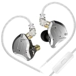 keephifi KZ ZS10 Pro KZ IEM Écouteurs Intra-Auriculaires 4BA + 1DD KZ in Ear Monitor ecouteurs Filaire pour chanteurs, guitaristes, batteurs (Noir avec Micro)