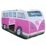 Official VW Campervan T1 T2 Kids Blue Pop Up Play Tent - Pink