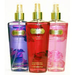 Victoria's Secret 3-pack Fragrance Mist Pure Seduction/strawberries/love Spell - V Transparent