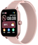 TOOBUR Montre Connectée Femme avec Alexa et Podometre, 1,8" Smartwatch Motre Sport avec 100 Sports, Repondre Appel et cardiofrequencemetre, Étanche IP68 Natation, Compatible avec iOS et Android