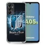 Cokitec Coque Renforcée pour Samsung Galaxy A05S Manga Attaque Titans Noir