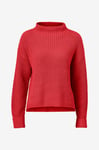 Selected FEMME - Tröja slfSelma LS Knit T-neck - Röd