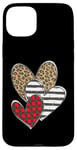 iPhone 15 Plus Happy Valentines Day Love Cute Heart Cheetah Plaid Pattern Case