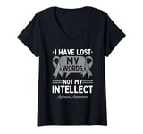 Womens Aphasia Awareness I Have Lost My Words Not My Intellect V-Neck T-Shirt