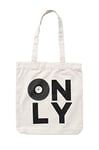 Grupo Erik - Tote Bag Blanc ONLY | Tote Bag Coton Bio 37 x 39 cm | Sac Fourre-Tout Reutilisable, Sac de Courses, Sac en Tissu, Tote Bag Plage, Sac Cabas