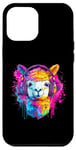 Coque pour iPhone 12 Pro Max Alpaca DJ Dance Club Artwork Techno Music Casque House