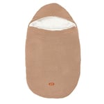 Nattou Chancelière Matelassée en Tricot, pour Siège Bébé, Siège Auto et Poussette, Env. 70 cm, Vegan, Boris & Jungo, Beige