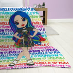 Rainbow High Fleece Blanket Large Sofa Bed Throw Velour Feel Kids Amaya Raine