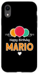 Coque pour iPhone XR Joyeux anniversaire en disant Mario