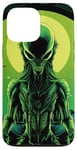 Coque pour iPhone 13 Pro Max Tête d'extraterrestre verte mignonne visage OVNI || Alien