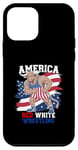 Coque pour iPhone 12 mini America Red White Wrestling Pride - Lutteur à taureau