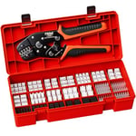 PEBA Crimping Tool Kit, JST Crimper 0.03-0.5mm² for 2.5-3.0mm Pitch Connector System, with 21 Types Dupont 2.54mm/JST-XH 2.5mm Connectors Set, for JST(XH/SM/PH/SYP), Dupont, Molex, AMP EI, KF2510