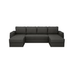 James Canape dangle panoramique convertible 5 places - Tissu anthracite - l 298 x p 142 x h 85 cm