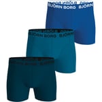 Björn Borg Cotton Stretch 3-Pak Boxershorts Herre - Blå - str. S