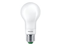 Philips - Led-Glödlampa - Form: A60 - Glaserad Finish - E27 - 4 W (Motsvarande 60 W) - Klass A - Varmt Vitt Ljus - 2700 K