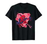 Marvel Spider-Man Hearts and Flowers Valentine's Day T-Shirt T-Shirt