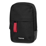 Hama "Matera Camera Bag 90M Small Camera Bag with Neck Strap and Belt Loop Camera Bag for Small Digital Cameras Shoulder Bag with Carry Strap and Accessory Compartments Recycled PET Black, Black, 7,5