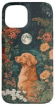 Coque pour iPhone 15 Nova Scotia Toller Moon Flowers Cottagecore Chien Maman