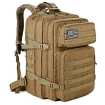 QT&QY 45L Tactique Sac d'assaut Militaire Molle Grande capacité Sac d'urgence Camouflage Randonnée Camping Trekking Sac à Dos de Chasse