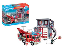 Playmobil 71603 Action Heroes: Fire Rescue Mega Set, large fire brigade set with response team and numerous accessories, action-packed play sets suitable for children ages 4+