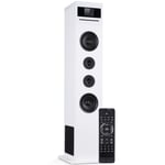 Karaboom 100 Wifi Enceinte colonne radio Internet DAB+ Bluetooth 120W blanc