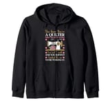 Quilting Knitting Crochet Sewing Machine Fabric Crafting Zip Hoodie