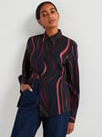 PS PAUL SMITH Swirl Print Long Sleeve Shirt - Blue, Blue, Size 42, Women