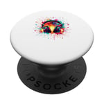 Splash Art Casque Musique Chant Chanteur Chanson PopSockets PopGrip Adhésif