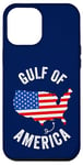 Coque pour iPhone 12 Pro Max Golfe des États-Unis Amérique Carte drôle Golfe du Mexique Drapeau USA 4 juillet