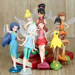 7pcs Tinker Bell Tinkerbell Fairy Fairies Figurines Figures Decor Toy 10cm