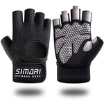 SIMARI Gants de Levage Gants de Fitness pour Hommes et Femmes,Support du Poignet + Protection complète de la Paume,Parfait pour l'entraînement de Levage Bodybuilding, Bike, Boating, etc.SMRG902