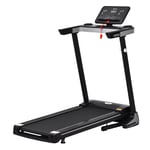 HOMCOM 500W Motorised Treadmill 1-12km/h Folding Frame w/ Wheels Preset Programs