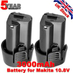 2x 10.8v 3.0ah Li-ion Battery For Makita Bl1013 Bl1014 Lct203w 194550-6 194551-4