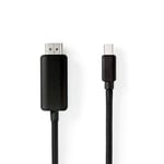 Mini Displayport-kabel | DisplayPort 1.4 | Mini DisplayPort Hane | HDMI Kontakt | 48 Gbps | Nickelplaterad | 2.00 m | Rund | PV