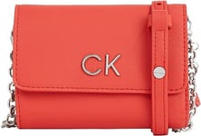 Calvin Klein Femme Portefeuille à Bandoulière, Rouge (Aurora Red), Taille Unique