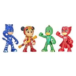 Pyjamasques, Pack de Figurines Héros Et Flamme Rouge, Jouet Préscolaire, Inclut 4 Figurines Articulées Et 1 Accessoire, Dès 3 Ans Exclusivité sur Amazon