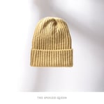 (Säädettävä keltainen) Candy Color Pipo Naisille Talvihattu Neulottu jäljitelmä Cashmere Skullies Lämmin Pehmeä Lippalakki Naisten Hatut Gorros Tytölle