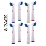 8 Pieces Electric Toothbrush Heads Compatible With ORAL B Braun Replacement Head