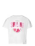 Mango Sequined Message T-Shirt Vit