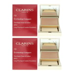 Clarins Womens Everlasting Compact No.113 Chestnut Foundation 10g x 2 - NA - One Size