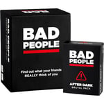 Kortspel BAD PEOPLE Party Game + After Dark Expansion Set - Hilariskt vuxenkortspel - Ta reda på vad dina vänner egentligen tycker om dig