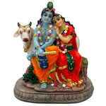 Statue du dieu hindou Radha Krishna – 16,8 cm de hauteur – Idole indienne – Cadeau de Saint-Valentin et de mariage pour les Indiens – Article Puja – Cadeaux pour la maison, le bureau, l'autel, le