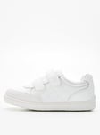V by Very Girls Leather Heart Strap Trainer, White, Size 2 Older