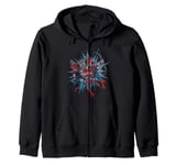 Marvel Comics Falcon Hawkeye Black Widow Spider-Man Zip Hoodie