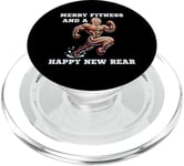 Merry Fitness Happy New Rear Workout Christmas Cookie PopSockets PopGrip for MagSafe